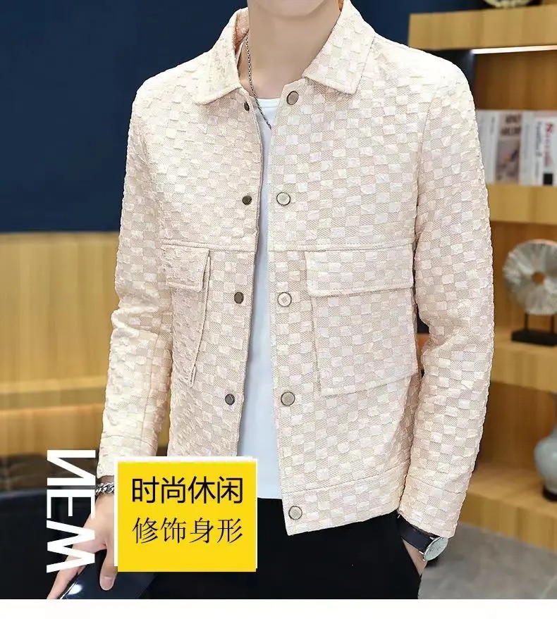 Luxury Men Jacket Fashion Casual Trendy Streetwear Loose Fit Retro Outwear Coat
