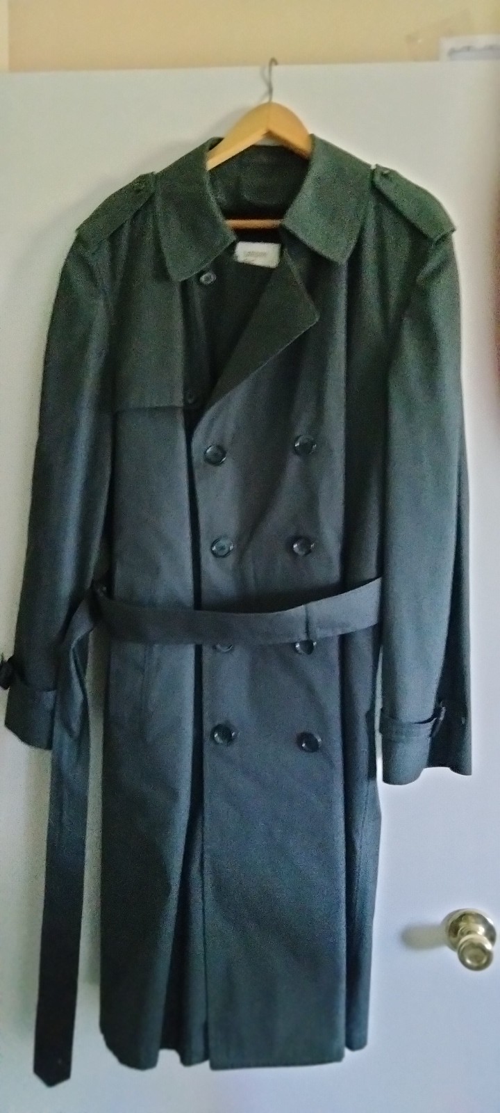 London Fog Double Breasted MainCoats TrenchCoat-Dark Grey-Zipper Lining-44R