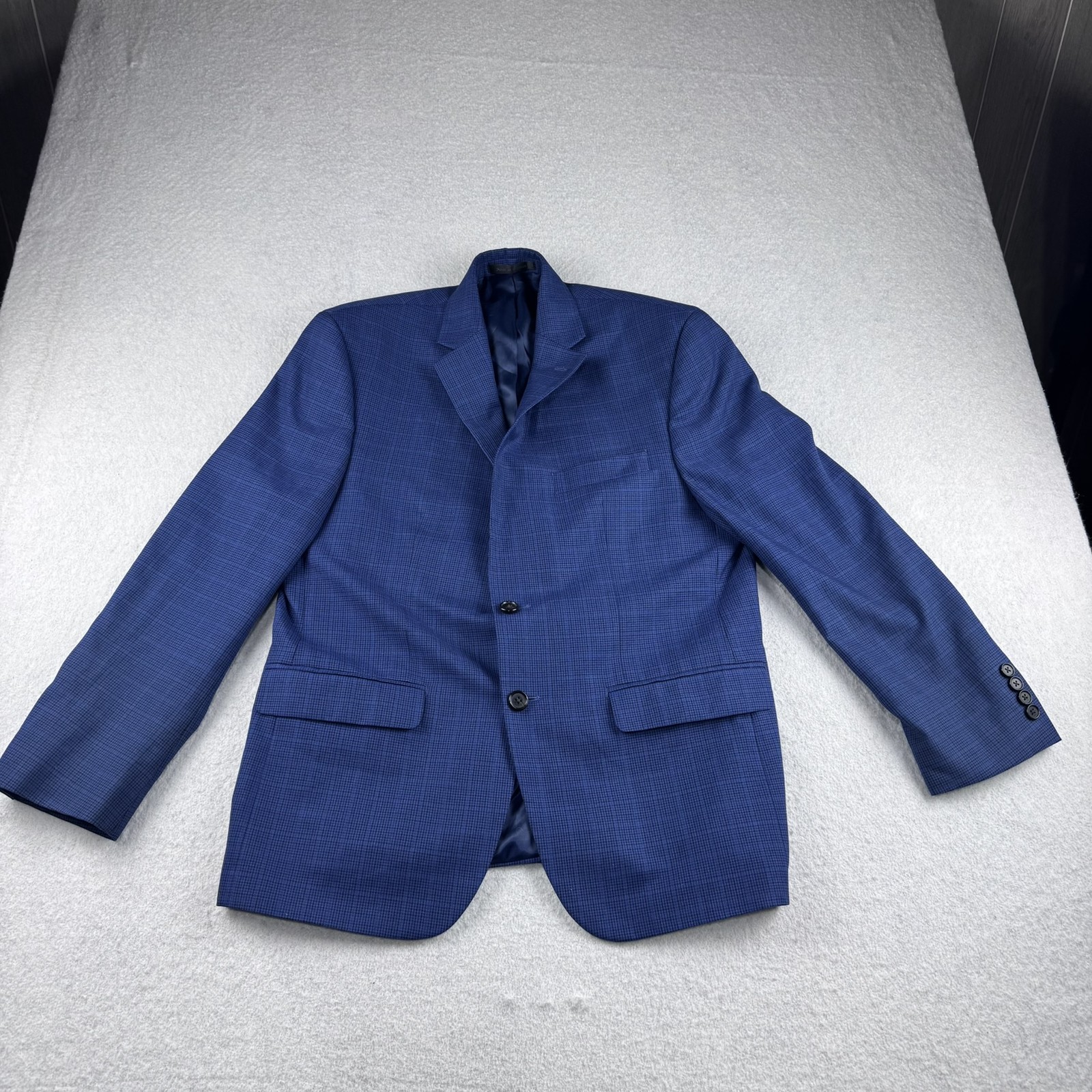 Lauren Ralph Lauren Men’s Blue Plaid Two-Button Sport Coat Blazer Size 42R