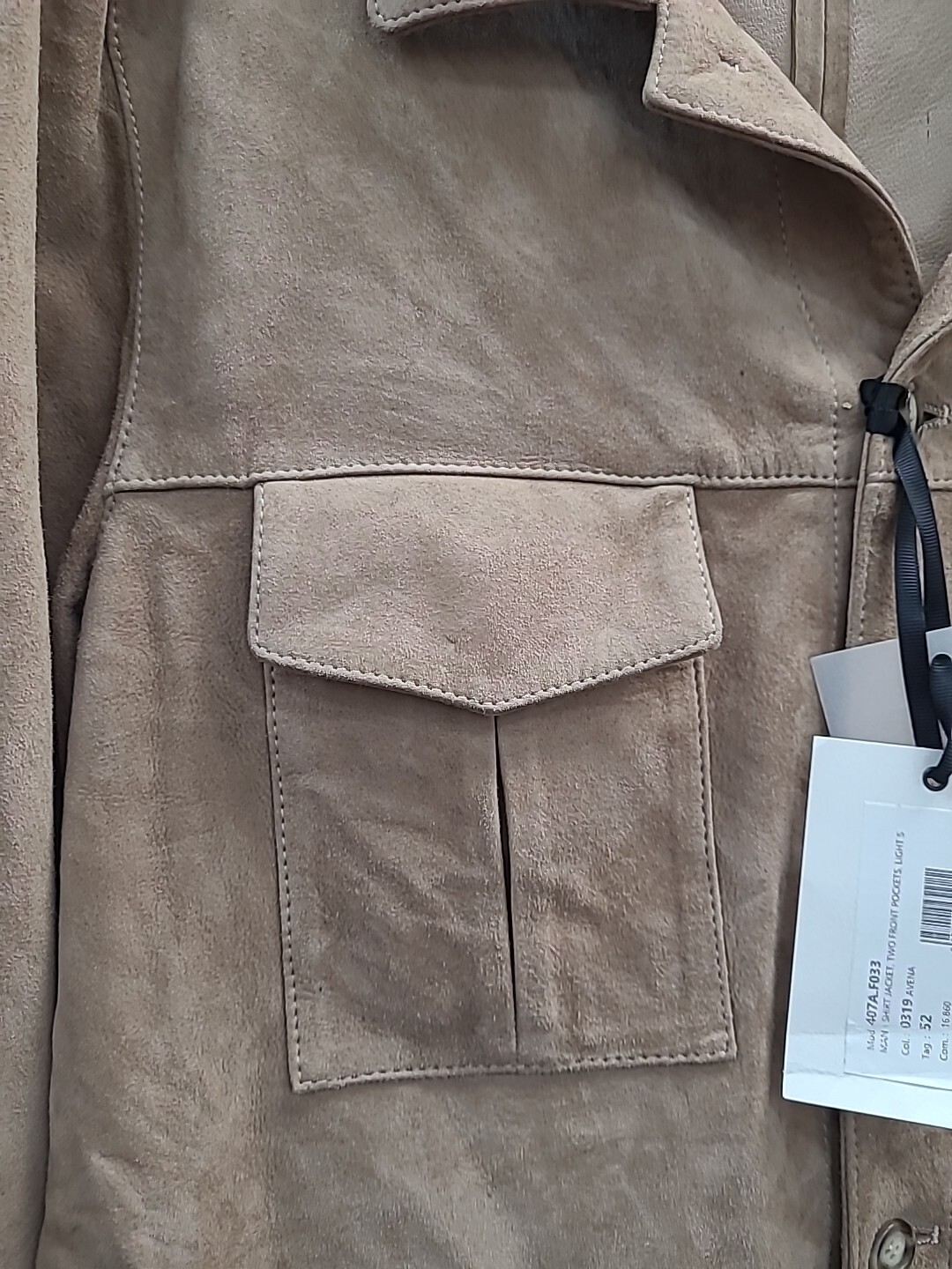New Valstar Suede Overshirt Jacket Light Sand Size 52/185