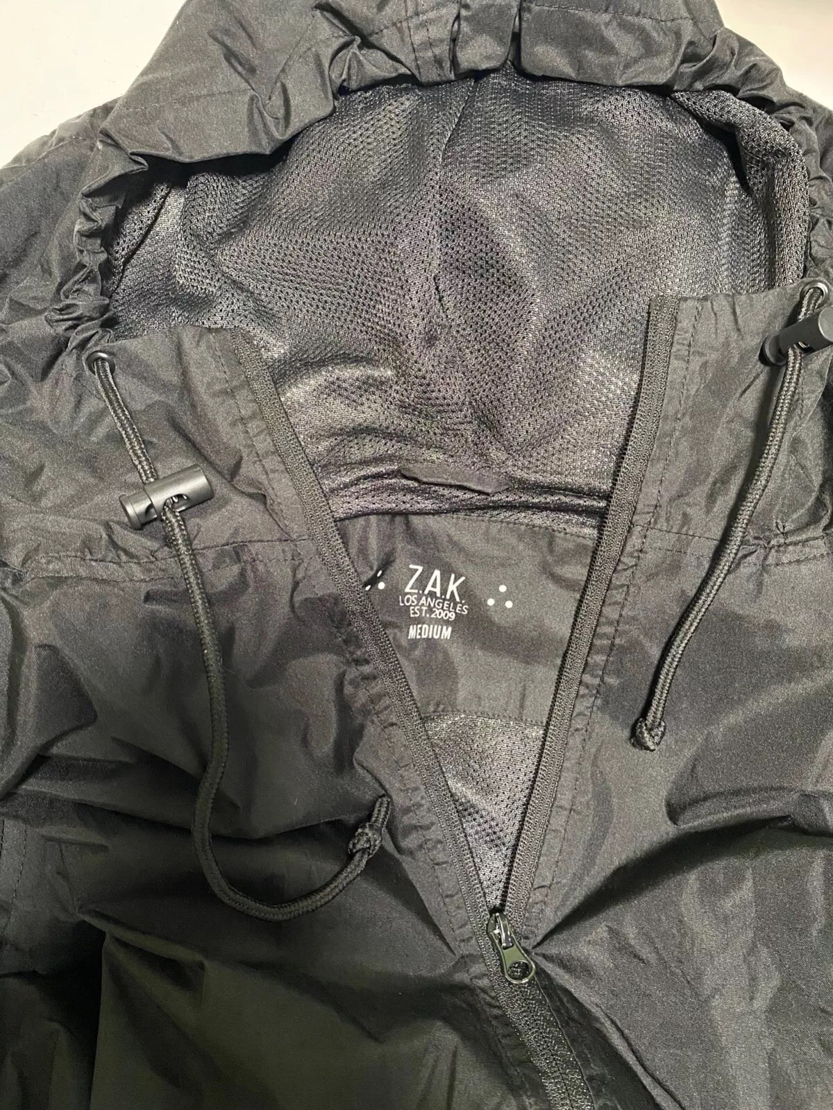 ZAK Los Angeles windbreaker black M medium Mens Gray 90s Look