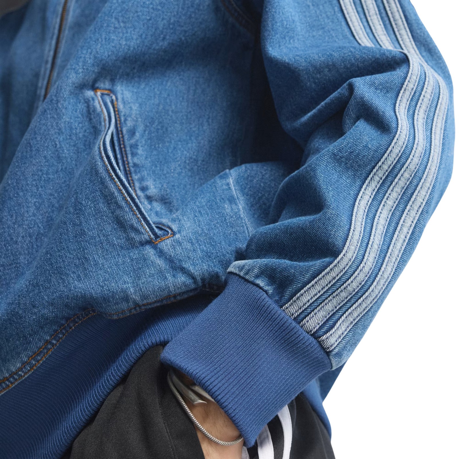 Men’s Adidas Originals Adicolor Denim Firebird Track Top Jacket KD1517 New