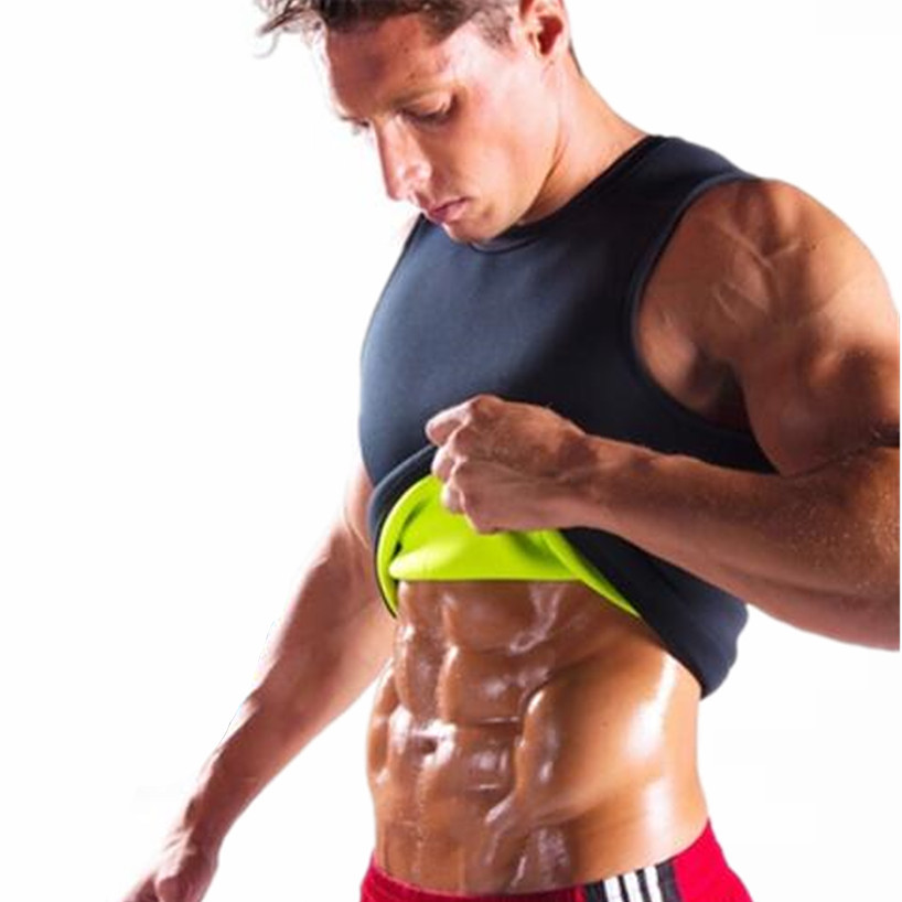 Mens Weight Loss Waist Trainer Vest Sauna Sweat Body Shaper Tank Slimmer Trimmer