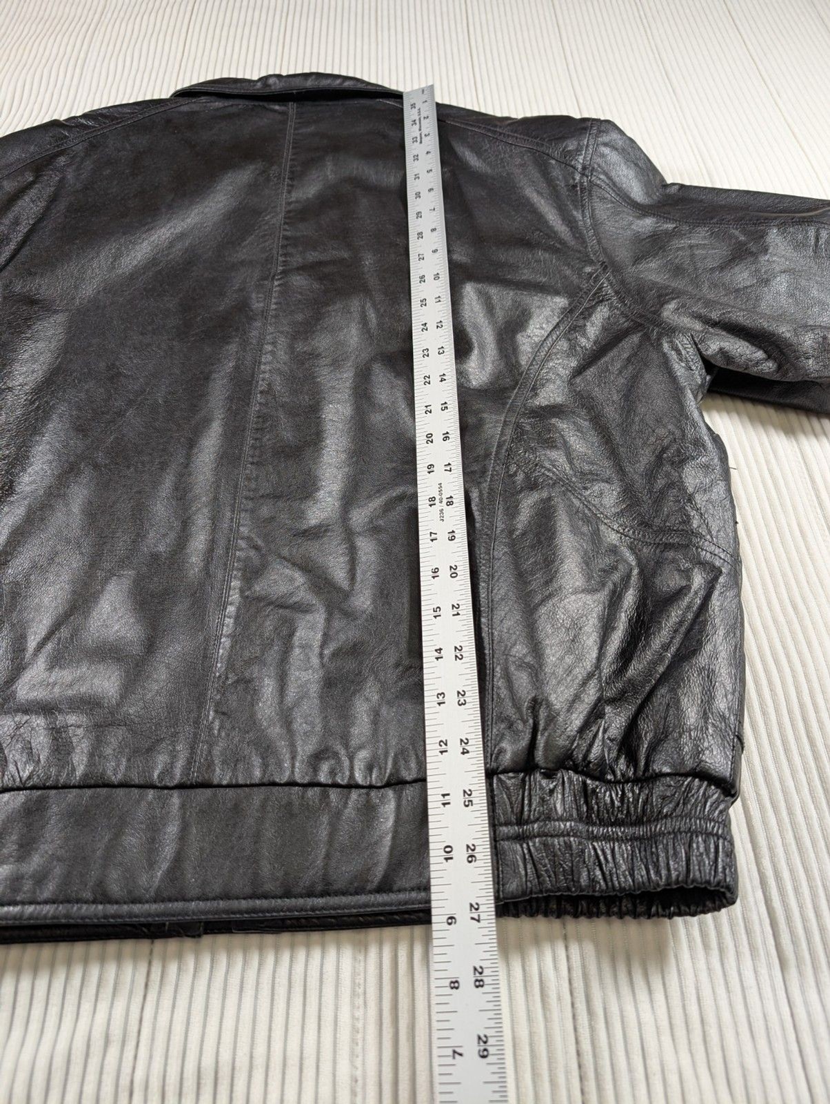 Vintage Expressions Contemporary Leather Jacket Mens L Black Moto Biker Lined
