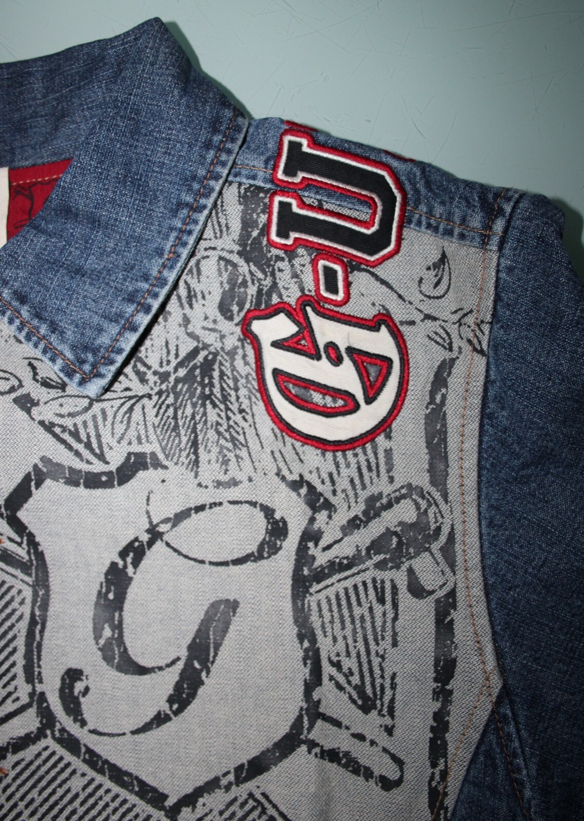 NEW G-Unit Men’s Denim Jacket Blue Jean Tools Of The Trade VTG Pit to Pit : 22″