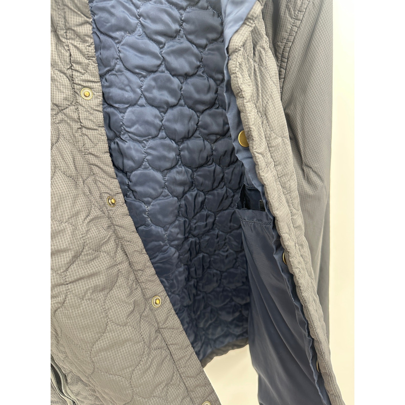 Bonobos Mens The Quilted Clubhouse Jacket Gray Blue Size M Lightweight Button
