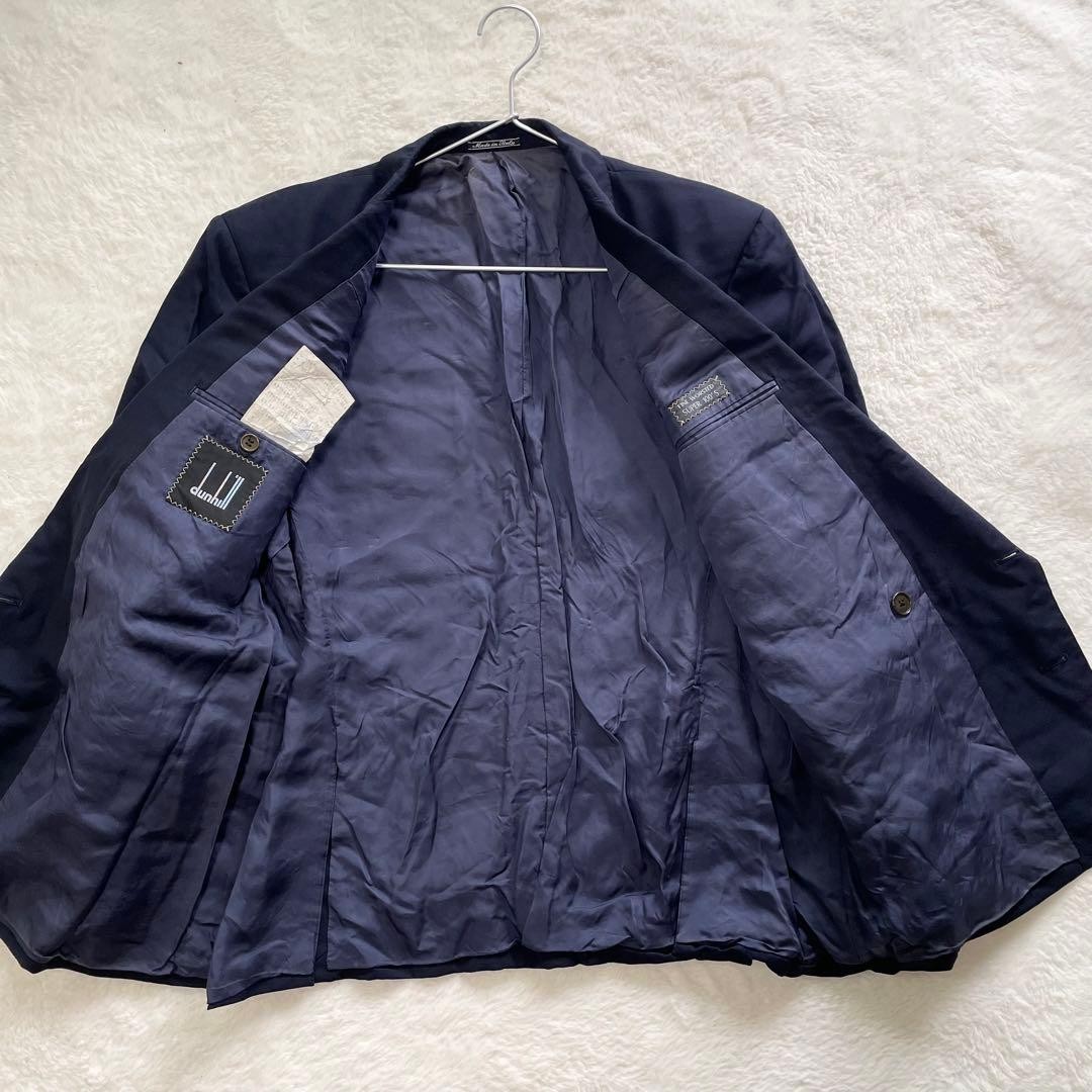 Dunhill Navy Blue Vintage Tailored Jacket Italy Gold Button L Used
