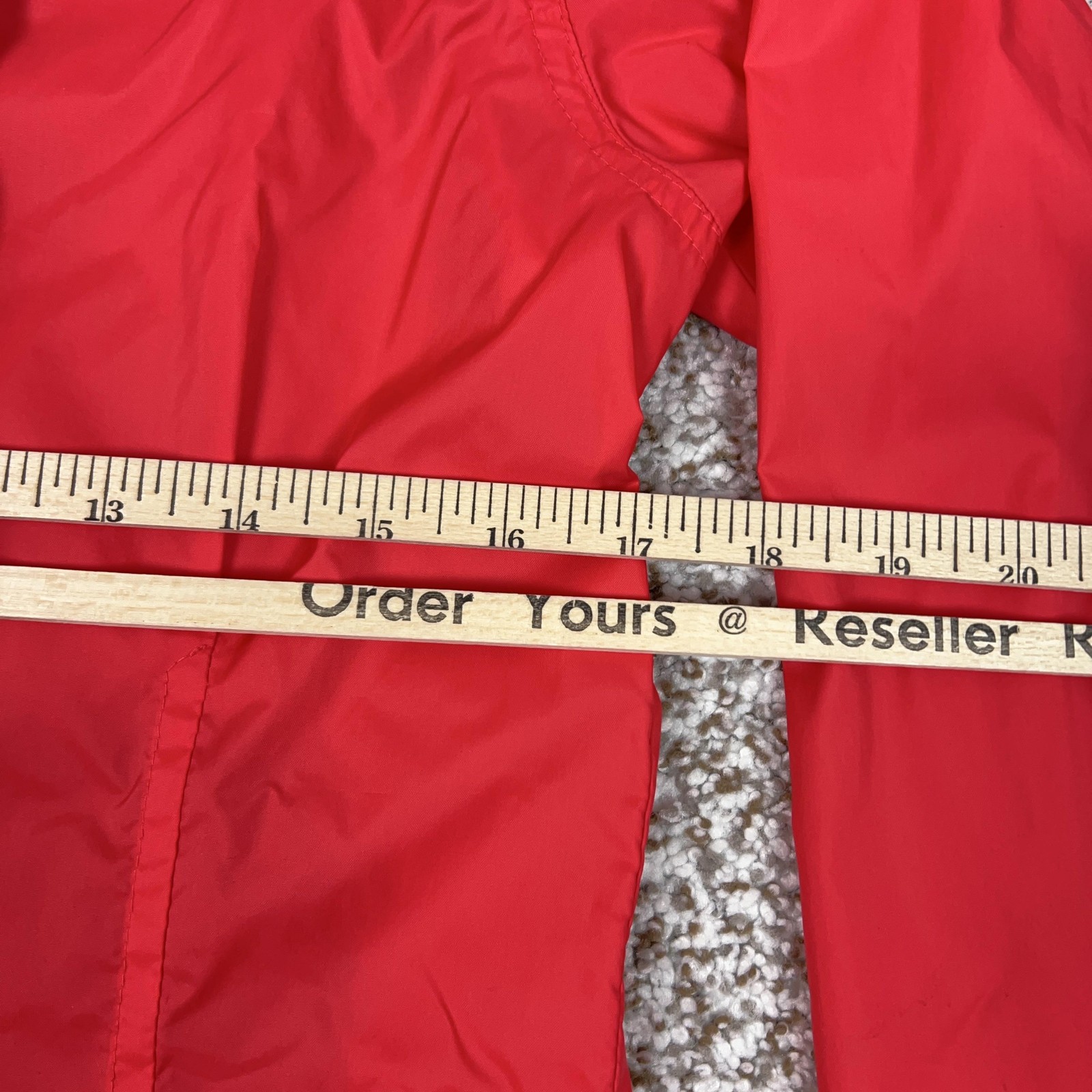 Columbia Jacket Mens Small Red Hooded Windbreaker Full Zip Lightweight Hiking