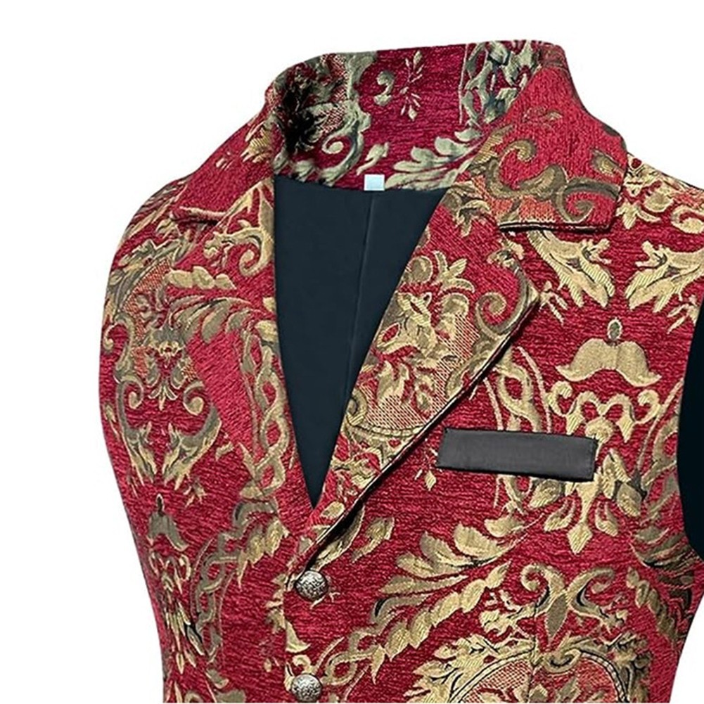 Gothic Steampunk Waistcoat Victorian Cosplay Vest Men’s Formal