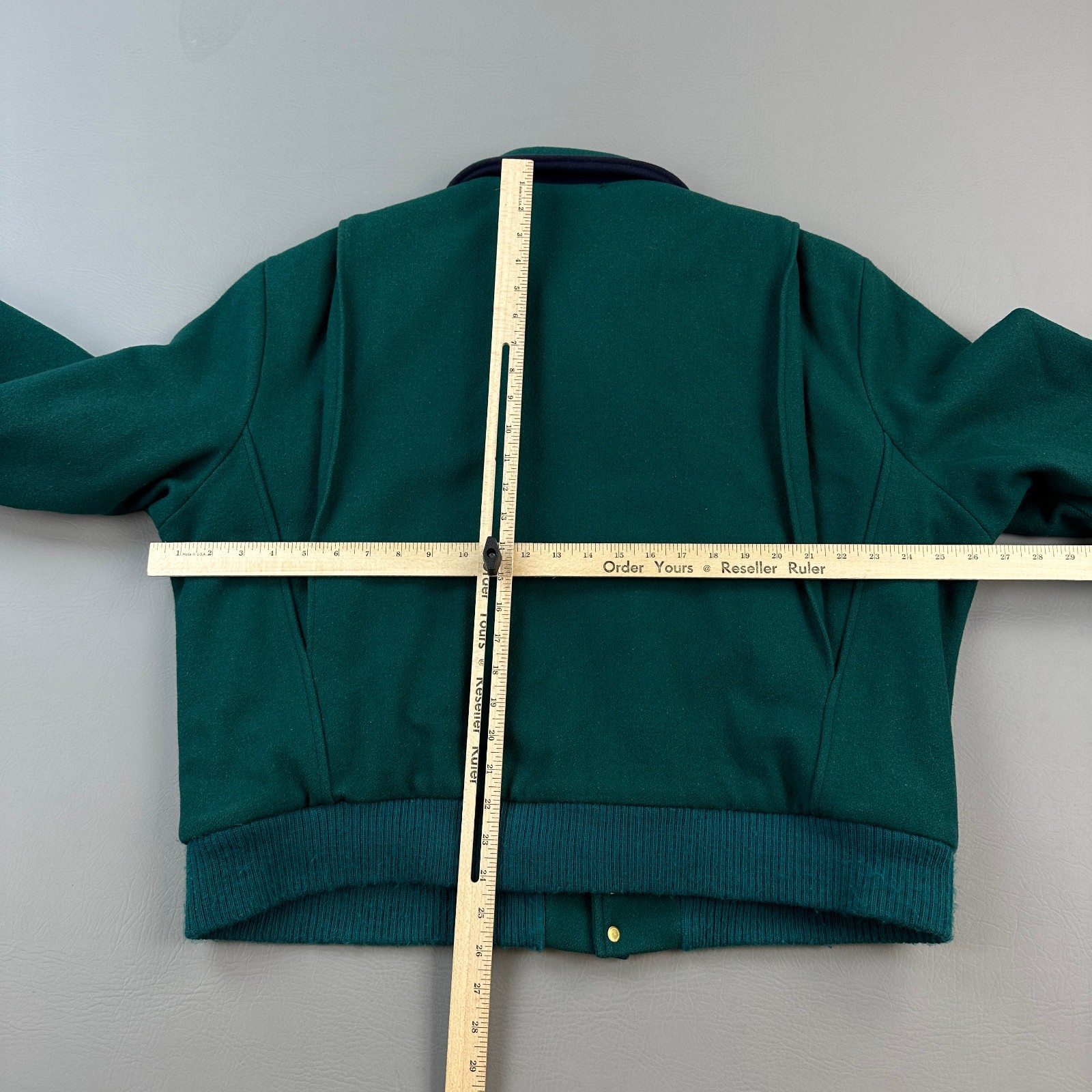 Vintage Woolrich Jacket Mens XL Green Wool Plaid Lined Full Zip Bomber USA 80s