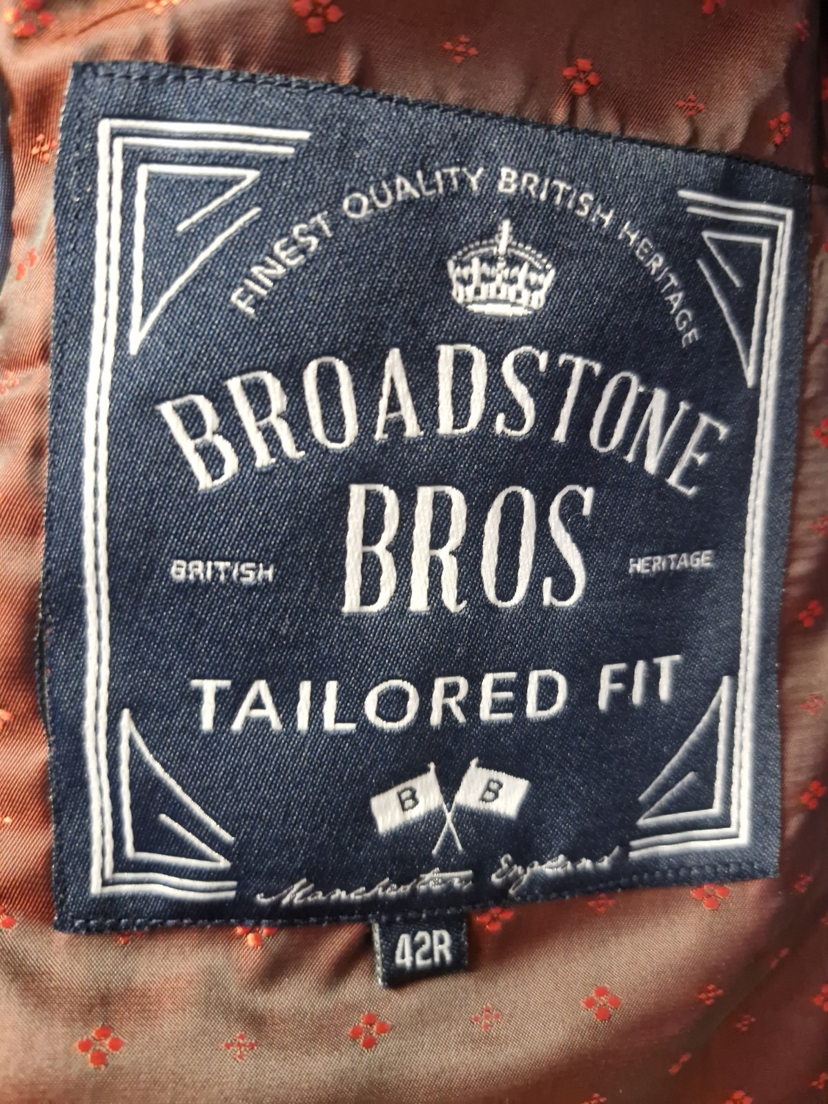 Mens Broadstone Brothers Overcheck Twill Tweed Blazer Jacket Medium UK 42R