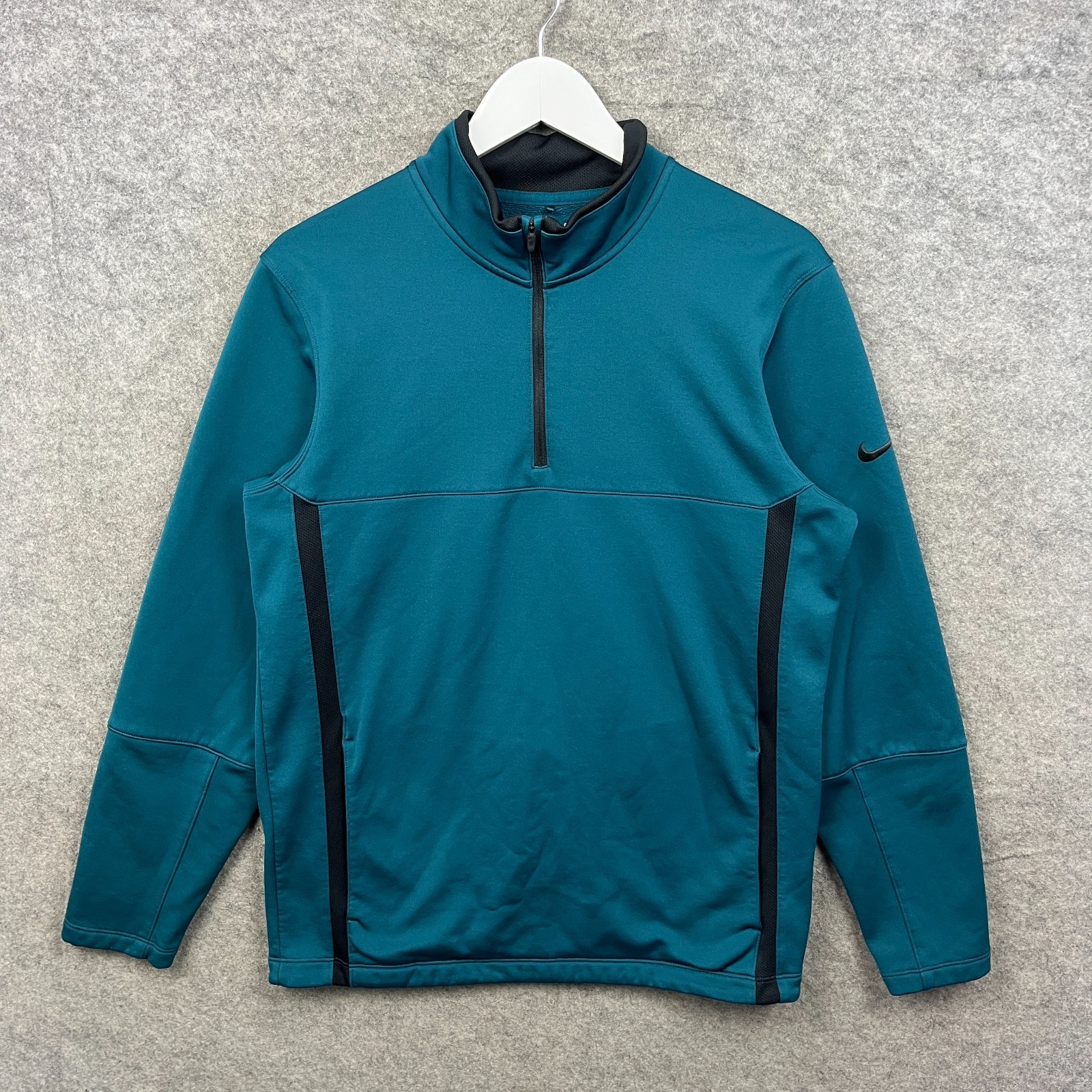 Nike Jacket Mens Small Teal Therma Fit 1/4 Zip Golf Jumper Pullover Mid Layer