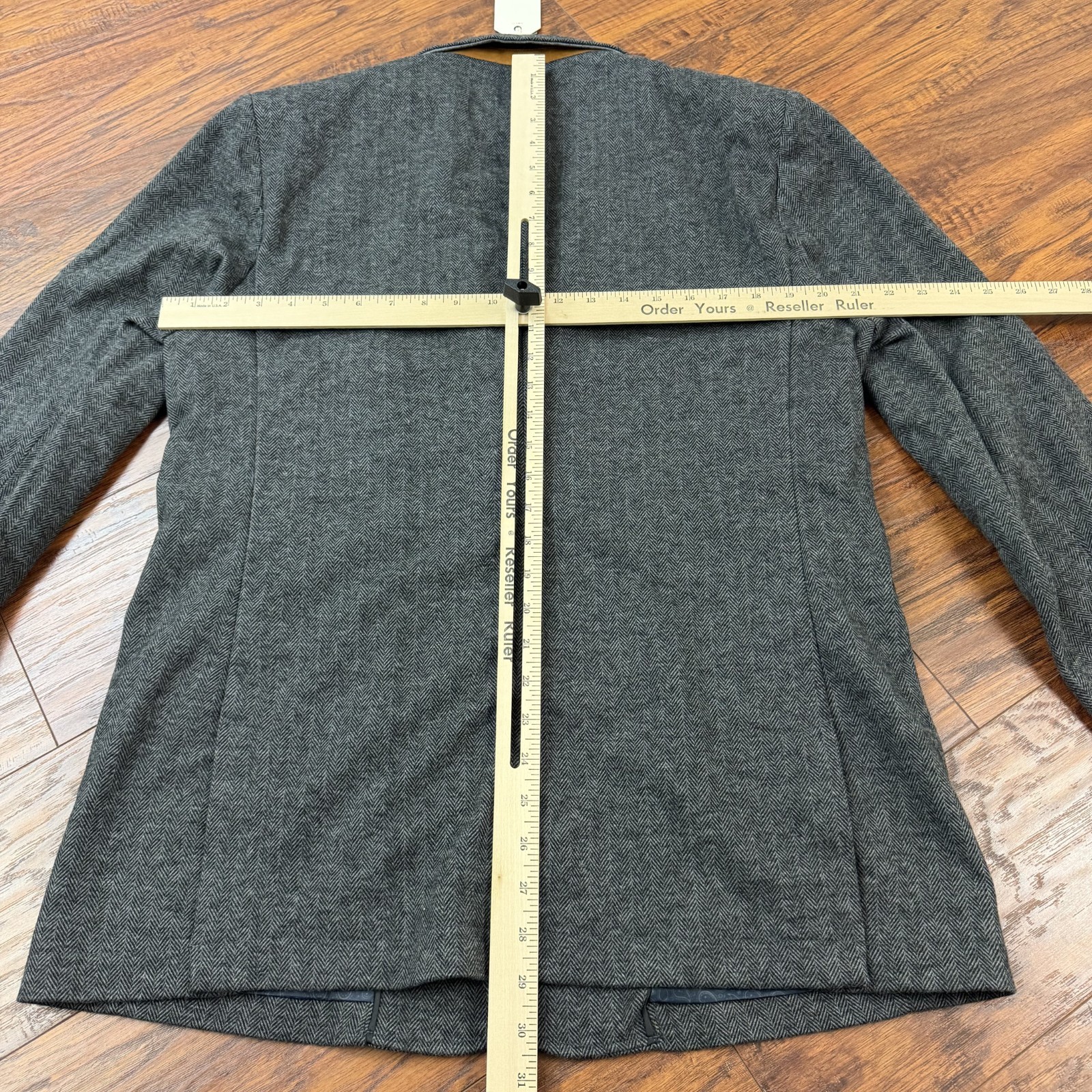 Civil Society Blazer Mens L Gray Herringbone Knit Two Button Gustave Stretch