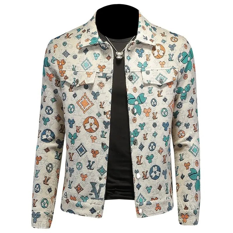 Men Luxury Fashion Trendy Bomber Streetwear Long Sleeve Slim Casual Jacket Coat