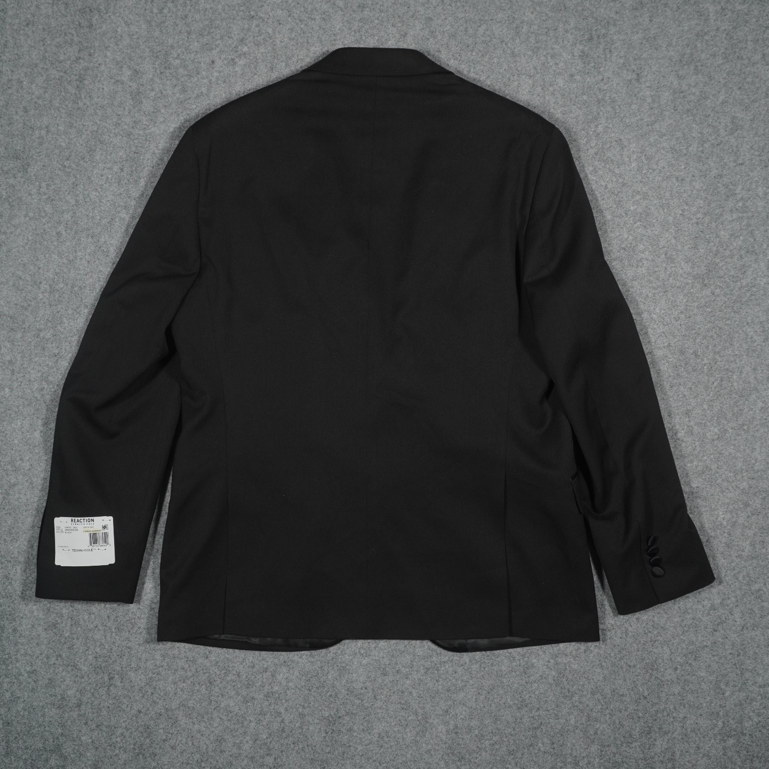 Kenneth Cole Reaction Men’s Tuxedo Jacket 42R Black Satin Peak Lapel Stretch New