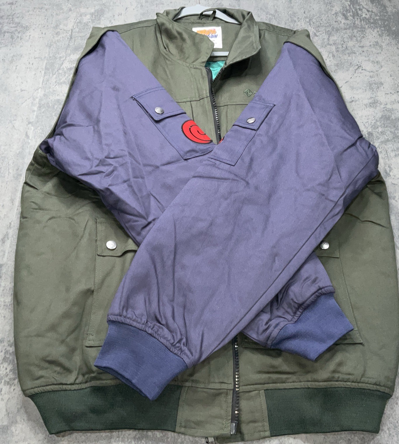 Naruto Shippuden Jonin Denim Jacket Medium High-Quality Denim Bomber Jacket XL
