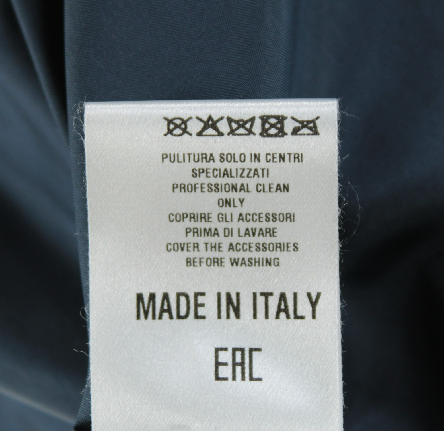 Di Bello NWD 100% Leather Full Zip Jacket Size 58 (3XL US) In Solid Dark Blue