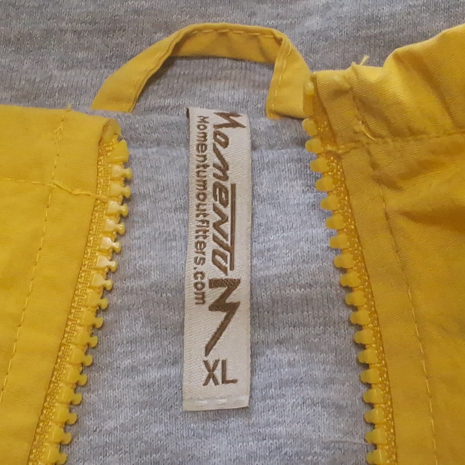 Mens Yellow Windbreaker Momentum Jacket Great Lakes Lined Size XL