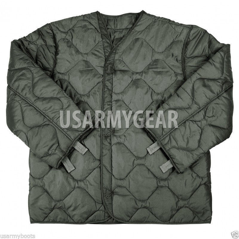 US GI Military M-65 Field Jacket Foliage Sage or OD Green Coat Liner M L XL XXL