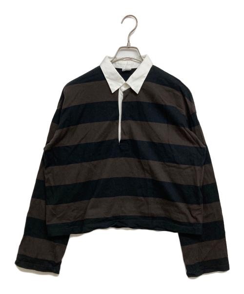 IENA Brown and Black Cotton Lager Short Pullover Women’s Top