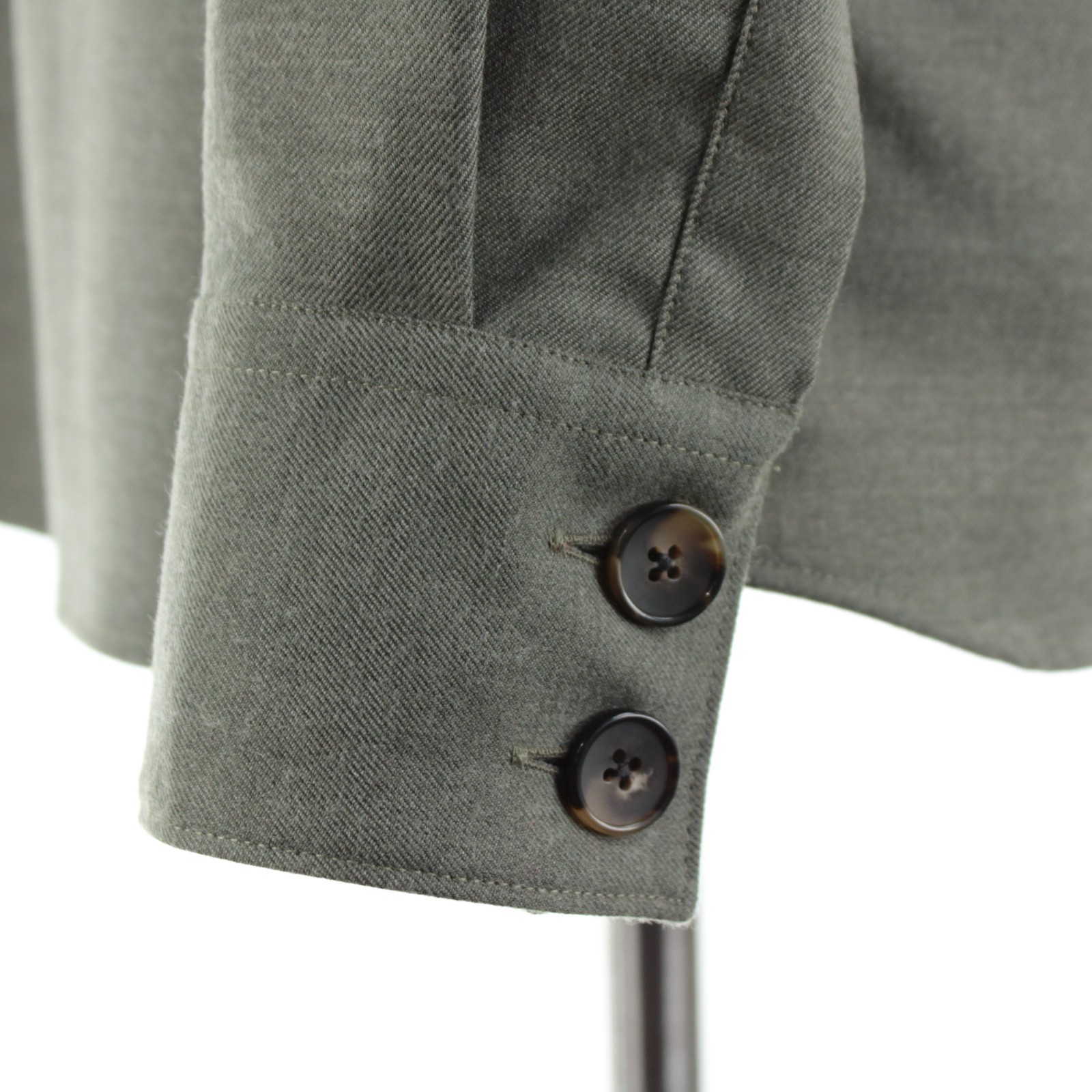 Tintoria Mattei NWT Wool Blend Overshirt Size 40 / 15.75 In Solid Green
