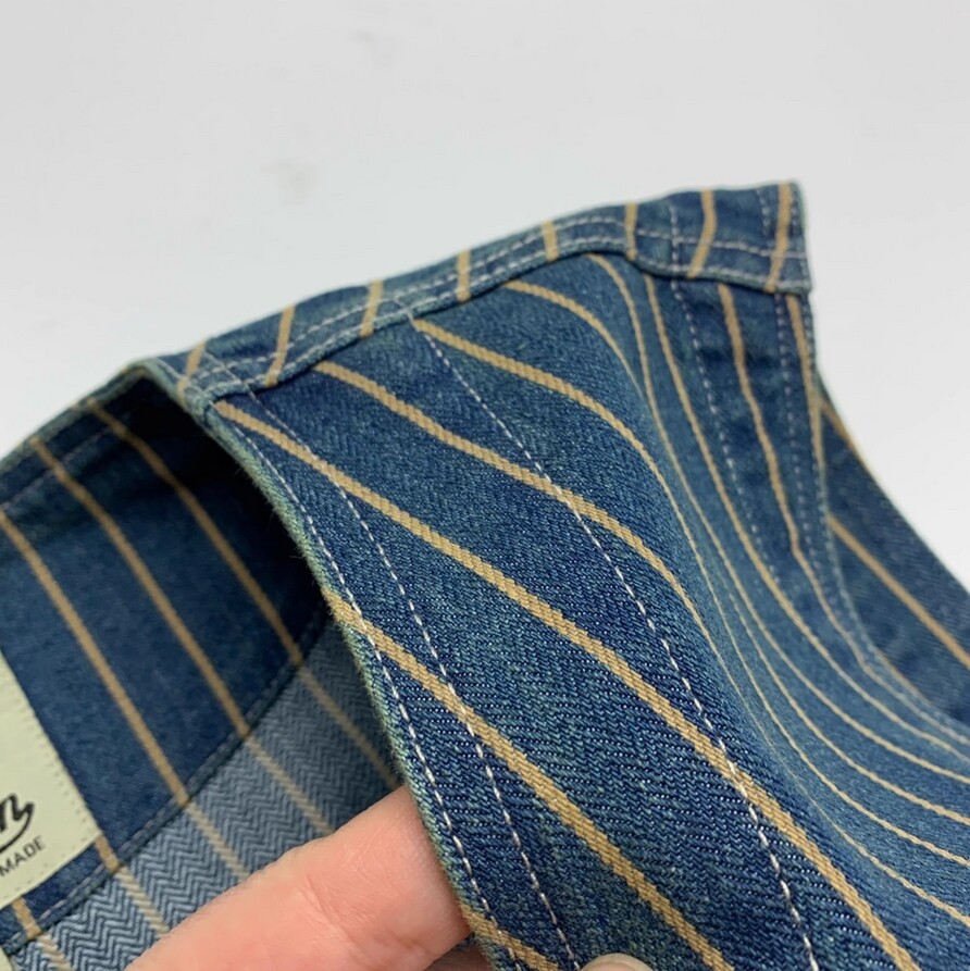 Denim Vest Mens Striped Vest Work Waistcoat Vintage Casual Coat Jacket Tops