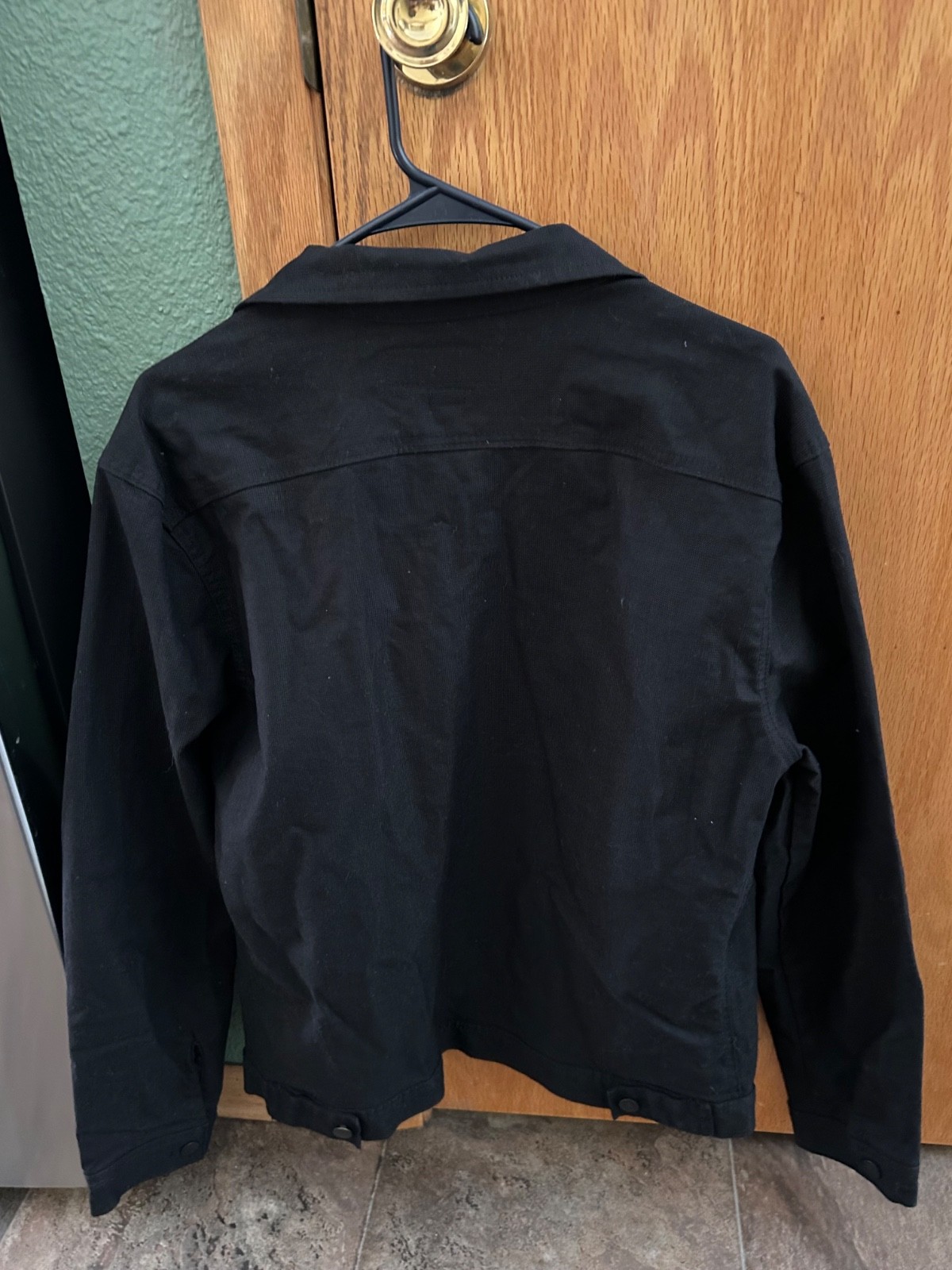 Mens Triump Over Tragedy Size Large Black Motorcycle Jacket 70%-Cotton3%-Spandex