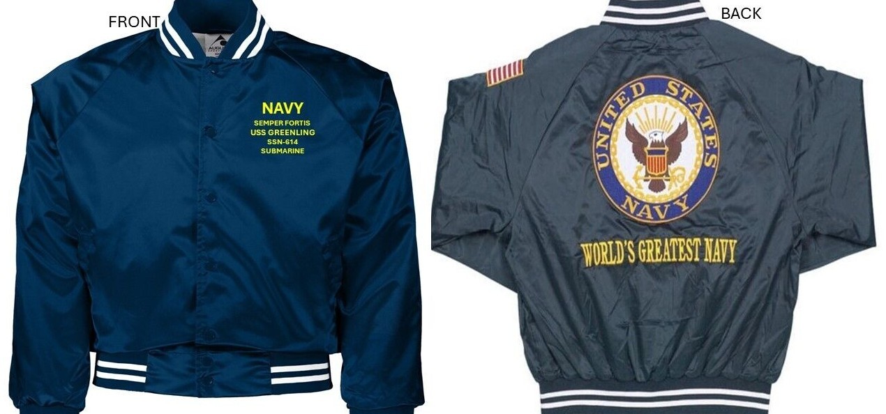 USS TINOSA SSN-606 *EMBROIDERED SATIN JACKET OFFICIALLY LICENSED