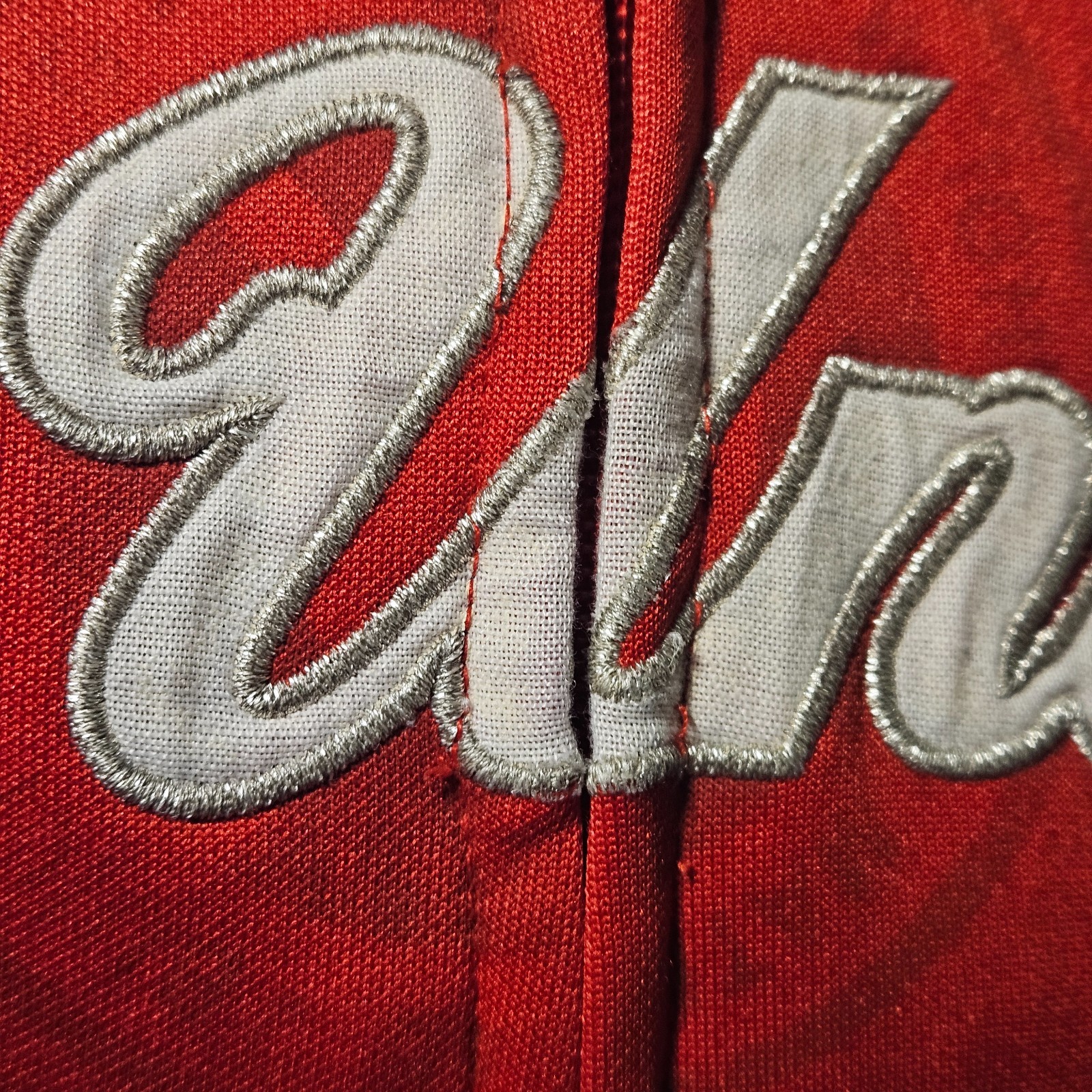 Vintage Red White G Unit Heavyweight Embroidered Full Zip Jacket 2XL Nice
