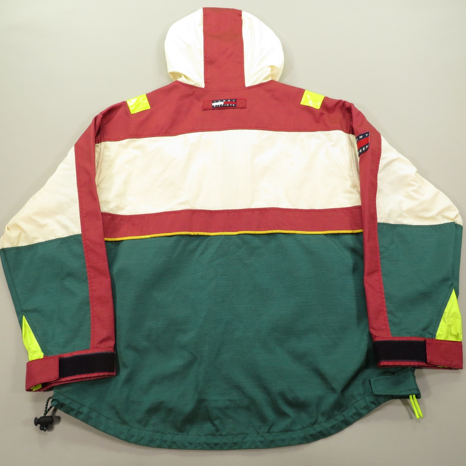 VTG Tommy Hilfiger Jacket Men Large Anorak Sailing Patch 90s Hooded RL67 Cordura
