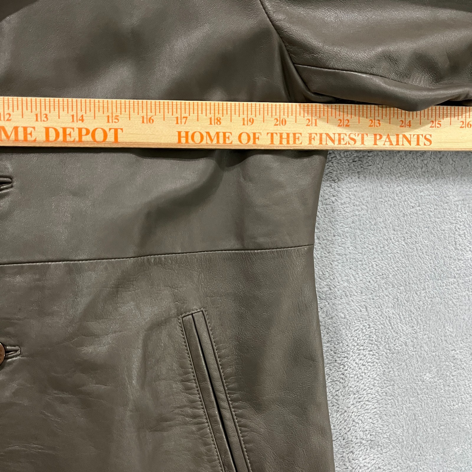 Wilsons Leather Maxima Trench Coat Mens M Olive Green Lined Notch Lapel Formal