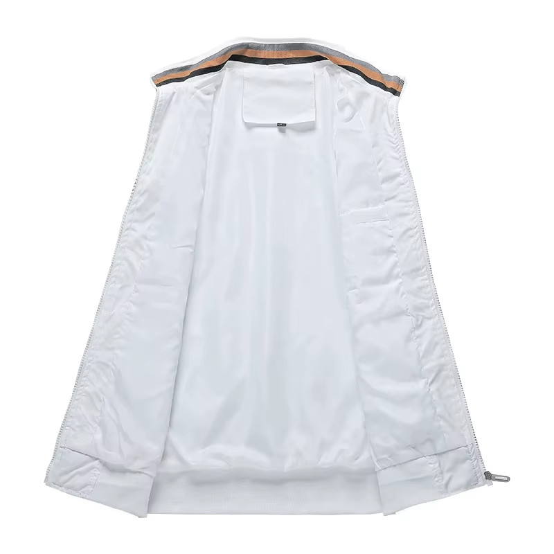 Men’s Stand Collar Casual Zipper Sports Baseball Bomber Jacket Outdoor Coat