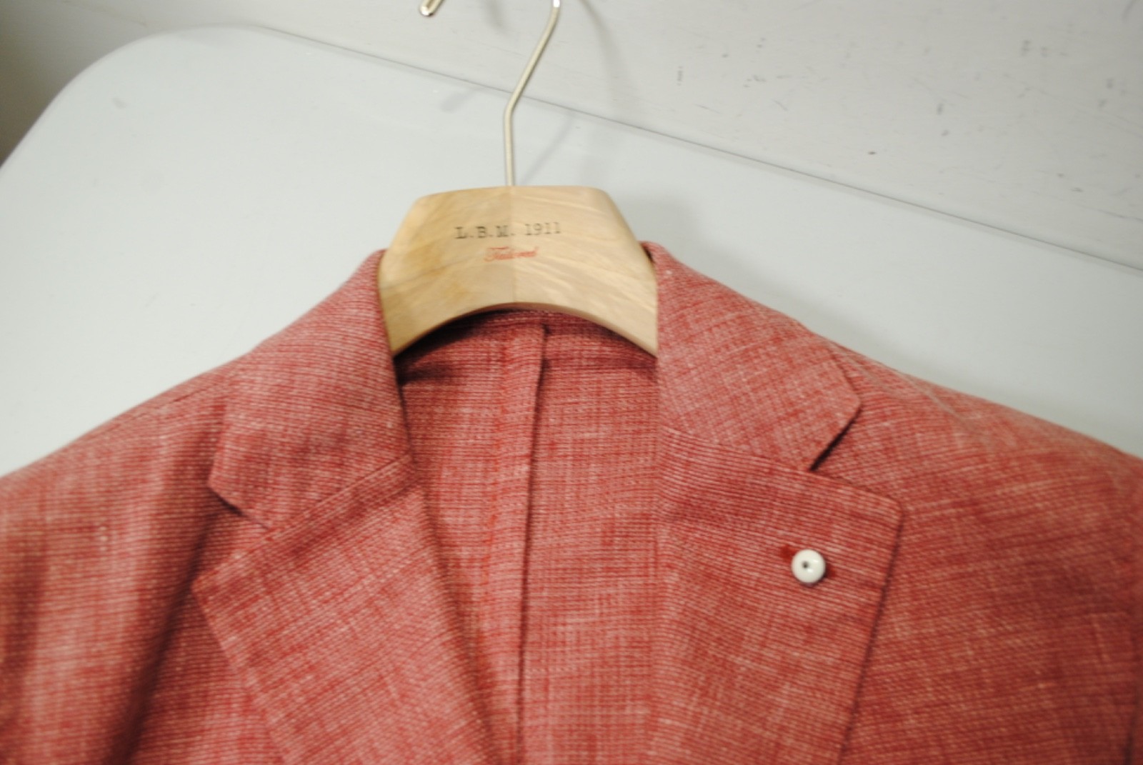 L.B.M. LUIGI BIANCHI MANTOVA JACKET SIZE 50 553.00 COTTON + LINEN + PL