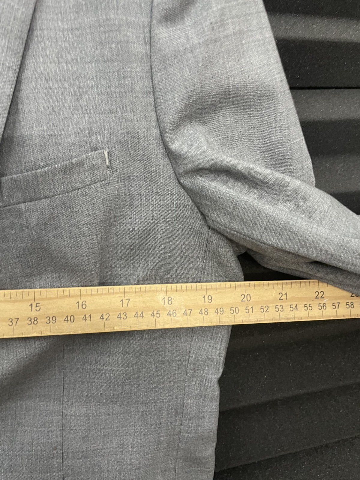 Nom de Guerre Men’s Jacket Blazer Gray Two Button Size Large Japan