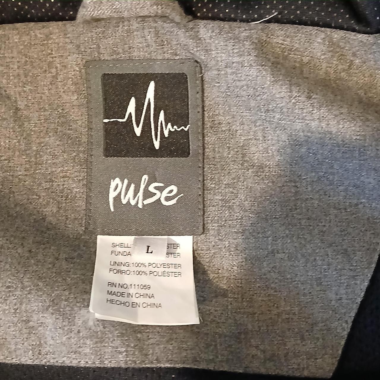Pulse Men’s Gray Solid Point Collar Button Zip Jacket Size L