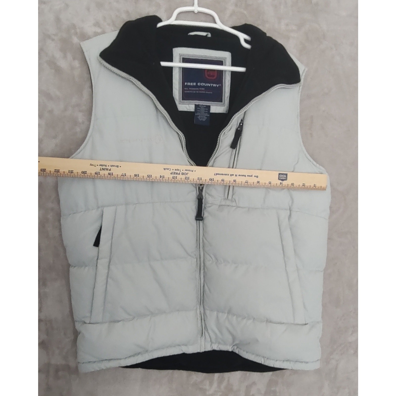 Free Country, Unisex Adults Puffer Vest Light Gray Medium Minor Damage Picture 7