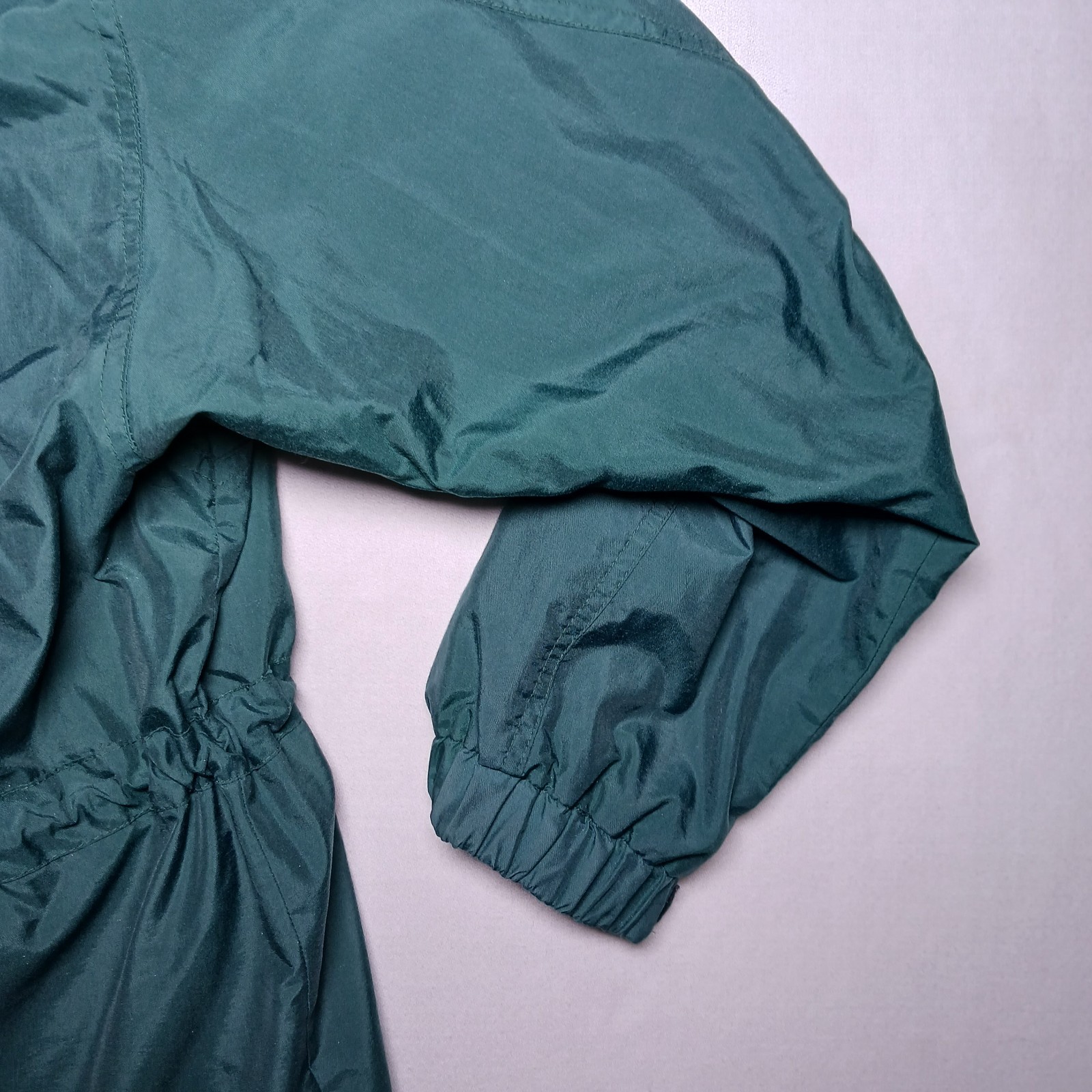 Vintage Pacific Trail Mens Windbreaker Jacket XL Teal Green Full Zip Hooded