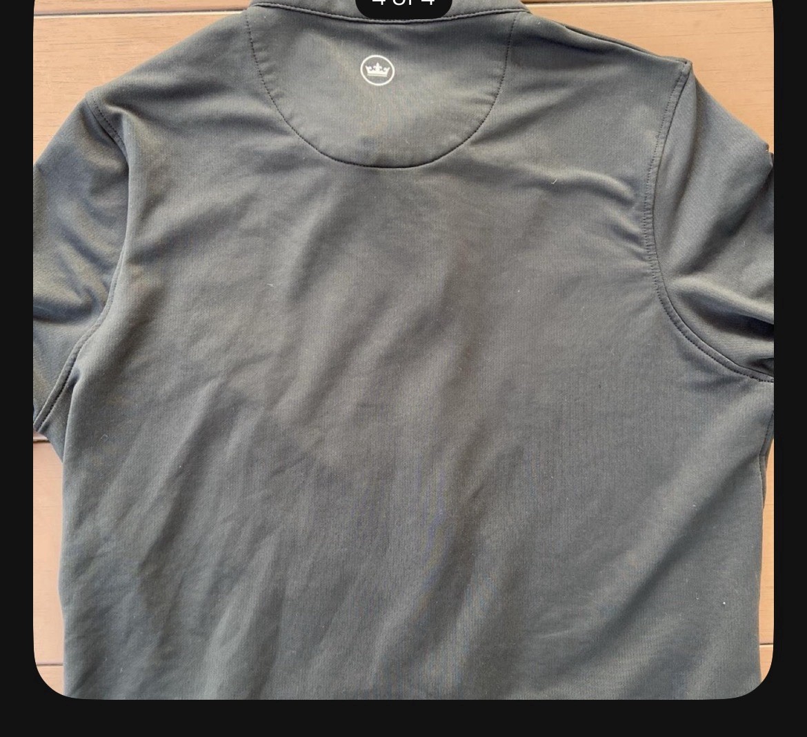 Peter Millar gray polyester & spandex zip-up jacket in size S