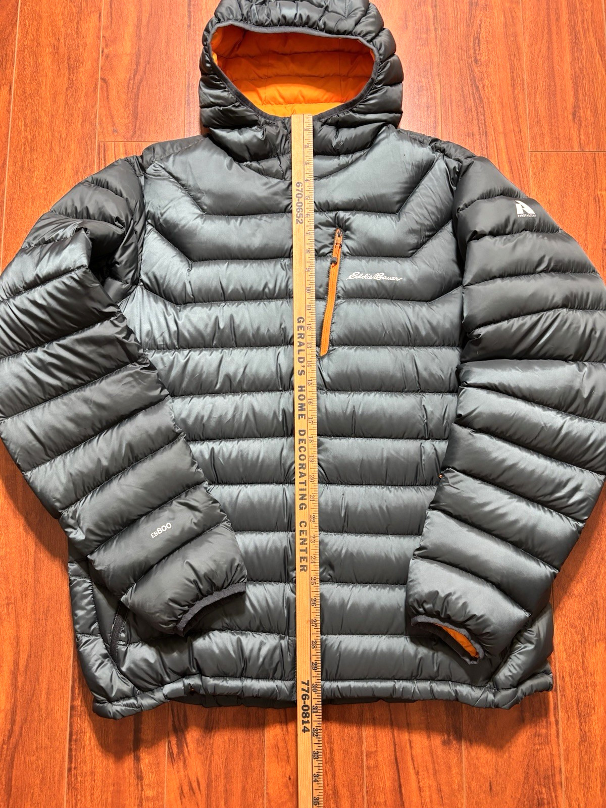 Eddie Bauer First Ascent Down Jacket Mens XXL EB800 Blue Hooded Puffer – 31×25