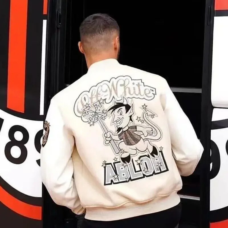 Premium Mens Vintage Bomber Jacket – Urban Style – Varsity Baseball Jacket !