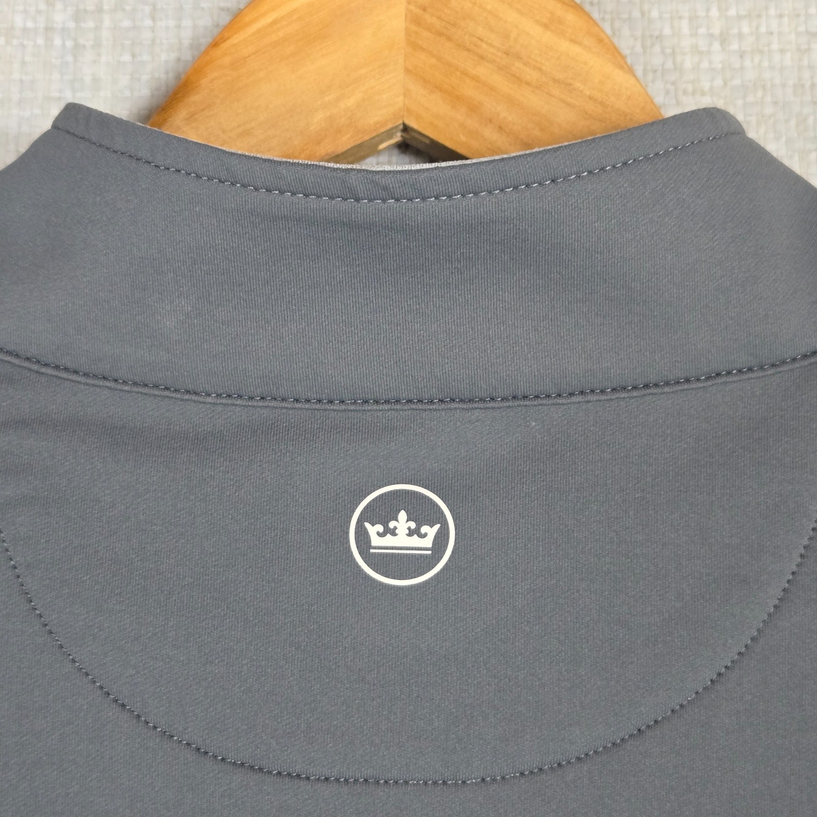 PETER MILLAR Mens Size Large Performance 1/4 Zip Perth Pullover Gray Golf