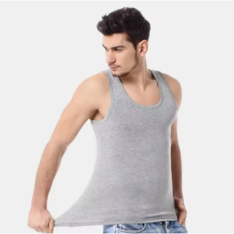 1/2/3 Piece Men’s Cotton Sports Skinny Vest Teenagers Leisure Joker Sleeveless T