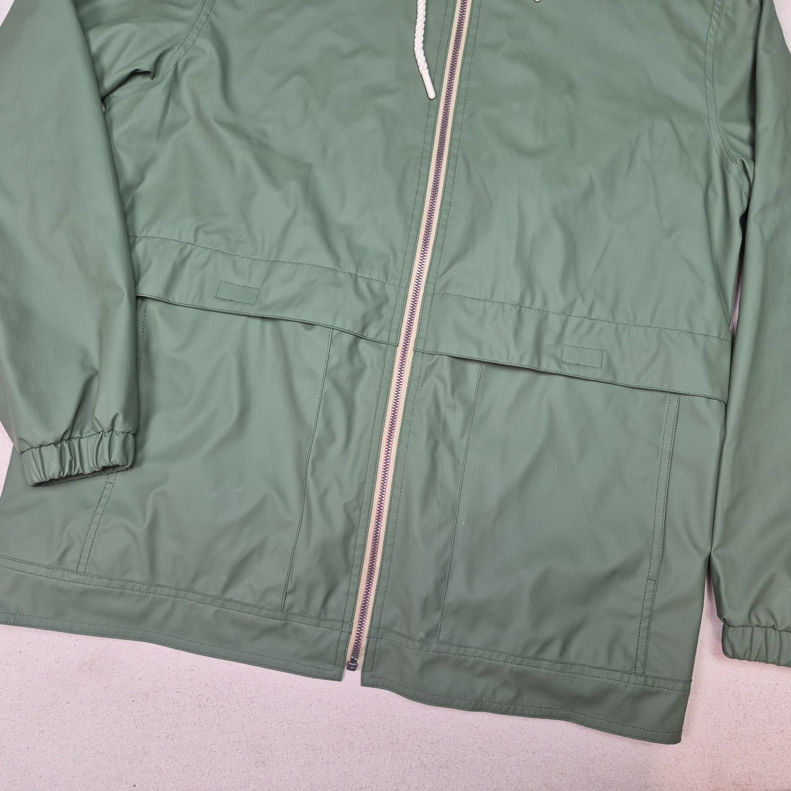 Weatherproof Vintage Men’s Waterproof Hooded Green Hiking Raincoat Sz L Gorpcore