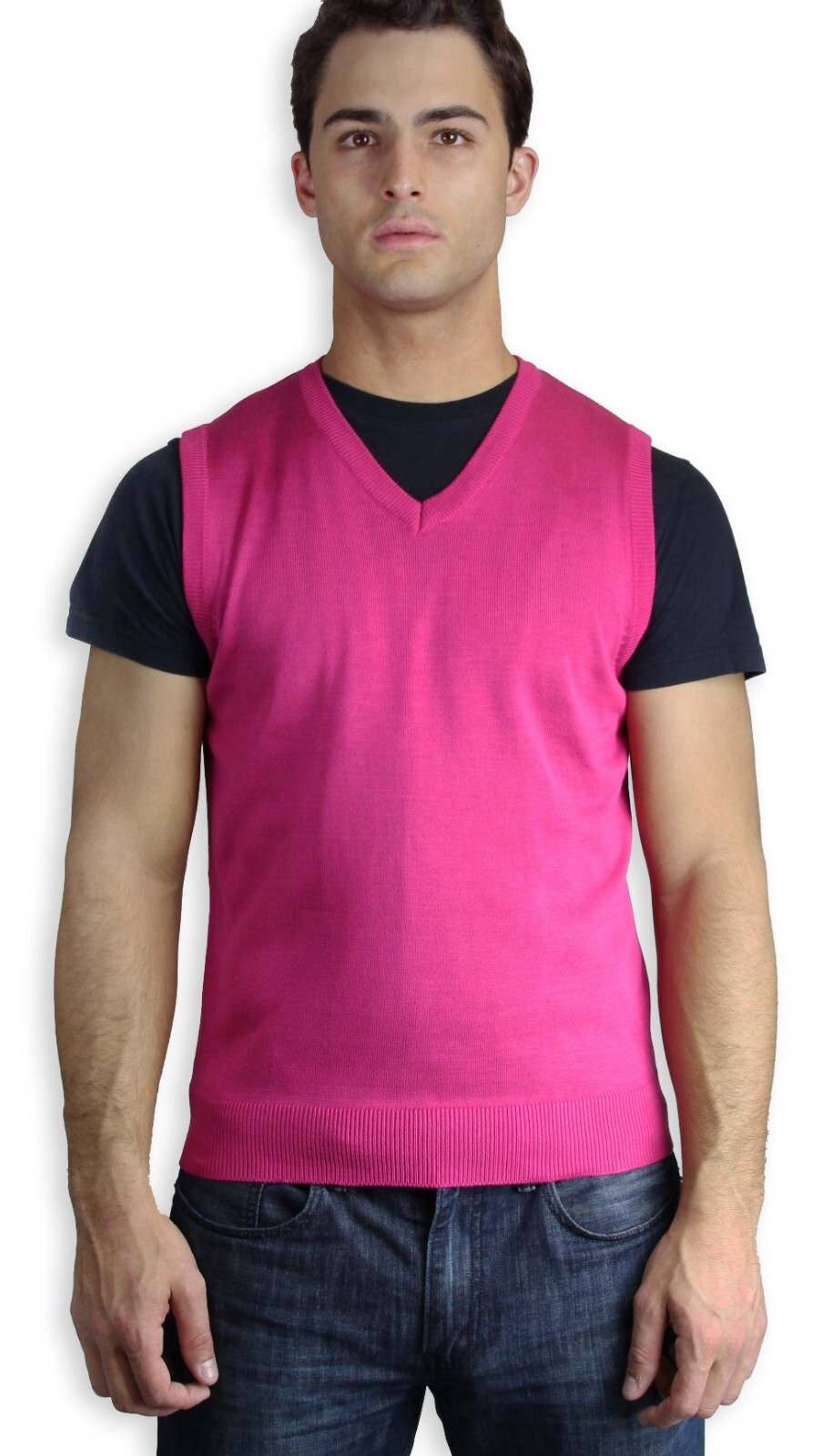 Blue Ocean Mens Solid Sweater Vest (SV-243)