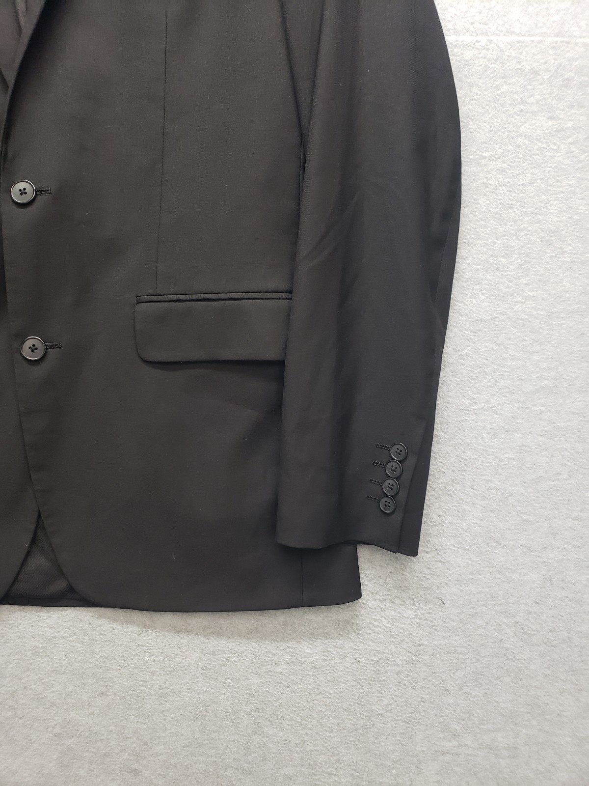 APT 9 Men Blazer Jacket 40L Black Single Breasted Notch Lapel Formal Business