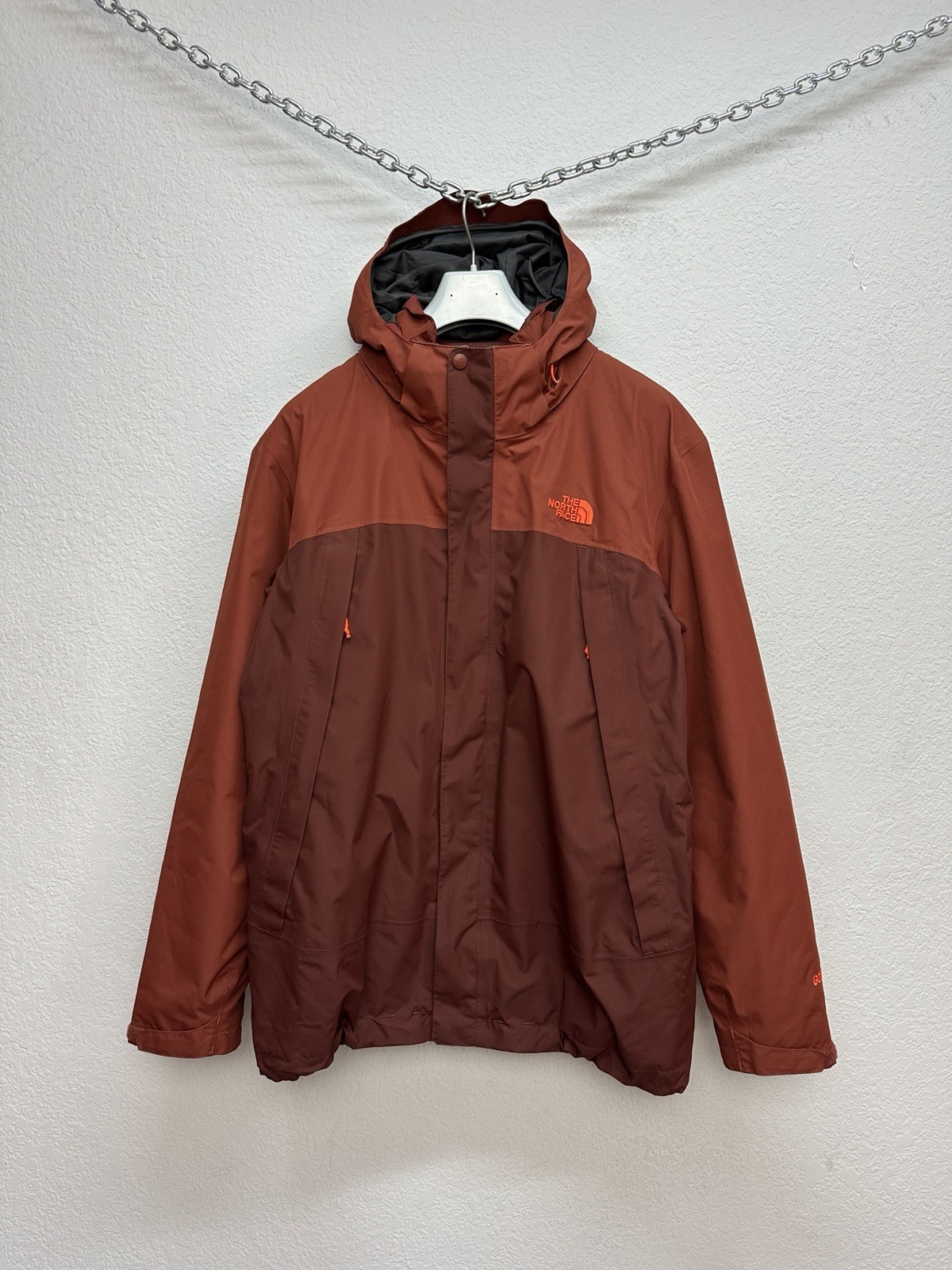 The North Face Men’s 2 Piece Gore-Tex Jacket 3 In 1 Terracotta Size XL