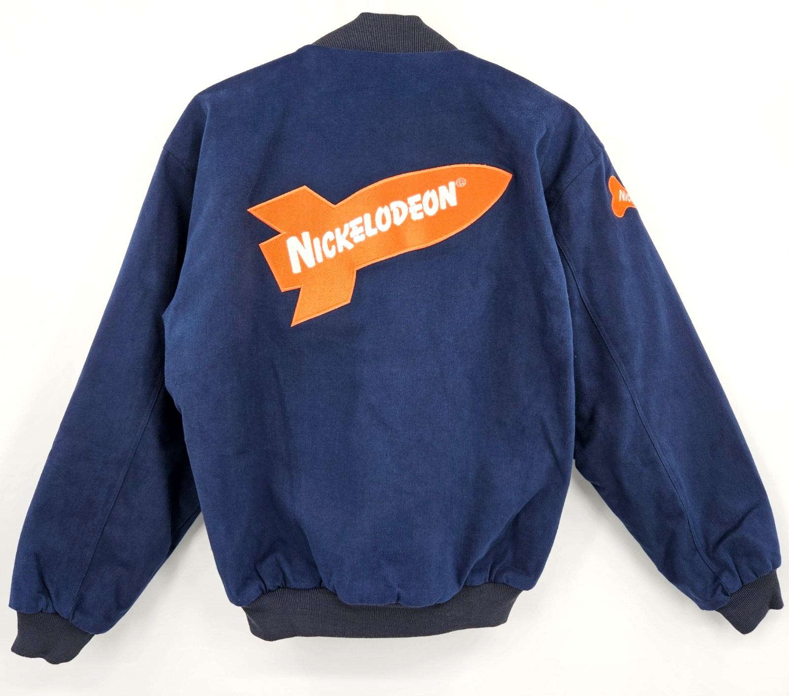 Vintage Sichel Nickelodeon «MURO» Cast Crew Only Navy Blue Bomber Jacket X-Small