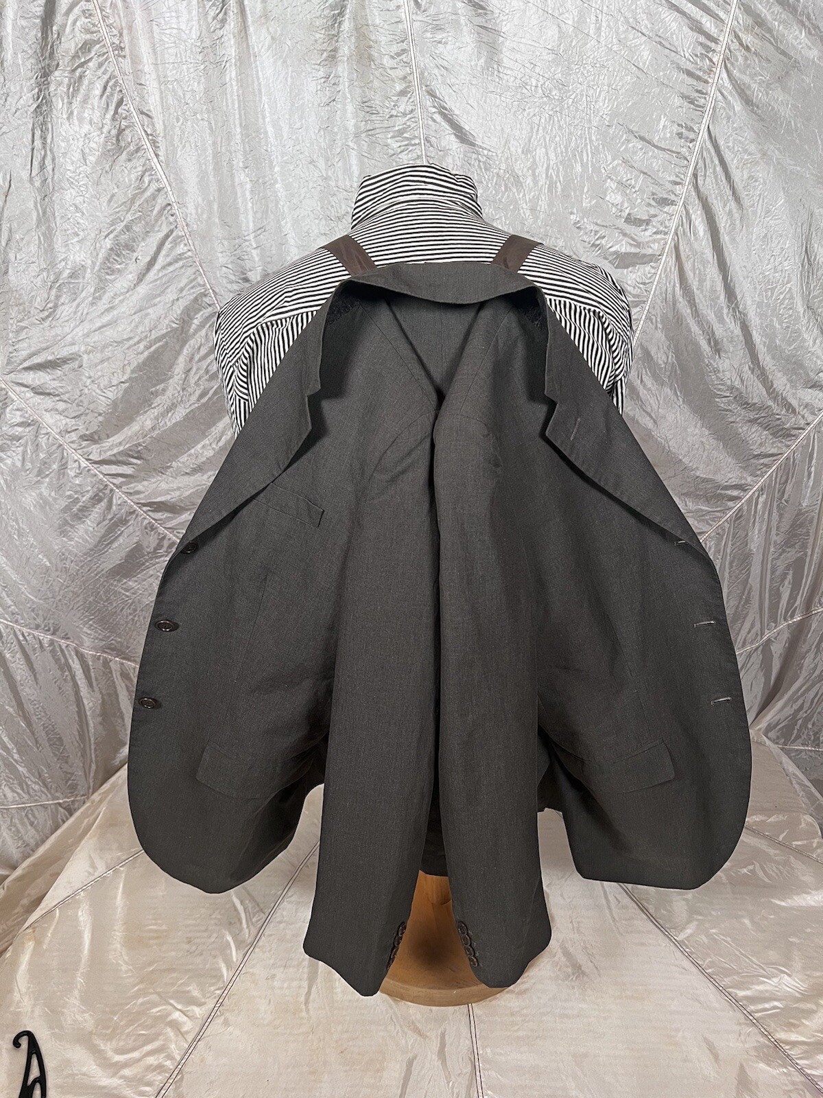 Helmut Lang Archive Fall 2002 Bondage Parachute Gray Jacket Blazer Size 46 Rare