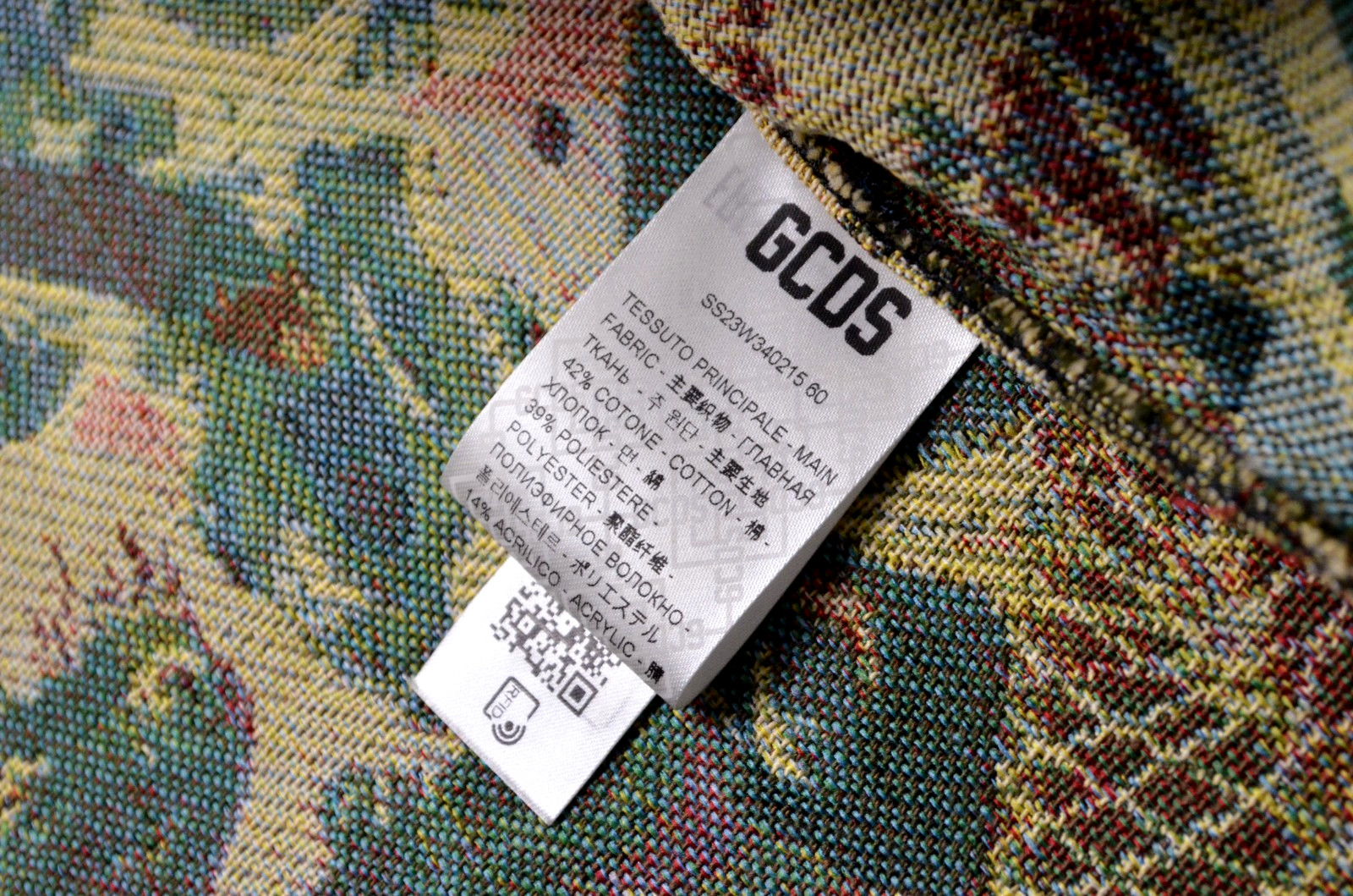 $800 GCDS Milano «Camouflage Hentai» Shirt Jacket Size S Anime Jacquard Tapestry