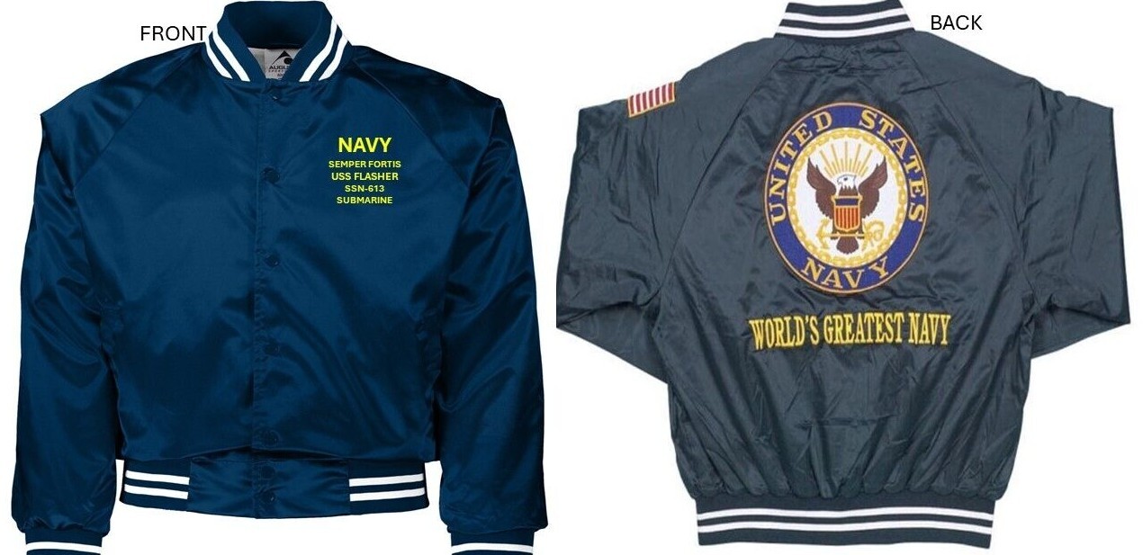 USS TINOSA SSN-606 *EMBROIDERED SATIN JACKET OFFICIALLY LICENSED